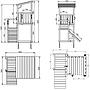 Spielturm CASCADE mit Rutsche 2,30 m + Kletterrampe